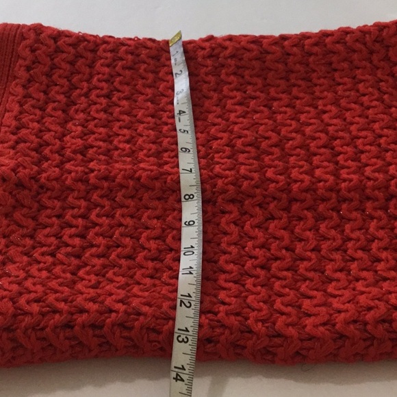 LOFT Chunky Red Knit Infinity Scarf NWT - Picture 5 of 5